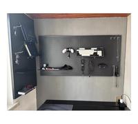 Tablero Metálico Con Clavijas, Tableros Con Clavijas Organizador De Pared Con 30 Ganchos, Estantes De Almacenamiento Paneles Y Unidades Para Herramientas Garaje, Hogar Y Oficina(Black,50x100cm)