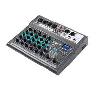 Tablero mezclador de DJ profesional, mezclador de audio con 16 efectos Bluetooth Soporte USB Reproducción de interfaz MP3/USB para PC Party Studio Grabación