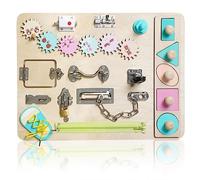 Tablero Montessori para Niños,Busy Board Toddler,Juguetes de Madera Montessori, Tablero Sensorial Montessori Activity Board, Juguete Montessori 2 años,Educativos para Niños 1 2 3 4 Año