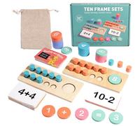 Tablero Numérico De Madera Para Diez - Juego Didáctico De Conteo, Material Escolar De Matemáticas, Recurso Educativo Para Jardín Infantil, Juguete Pedagógico De Cálculo