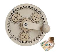 Tablero ocupado para niños pequeños |.Tablero Ocupado Habilidades Motoras Finas de Madera Girar Manualmente Juguete de Engranaje Educación Temprana Juguetes Montessori Spark Curiosity Mesa de Activ