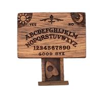 Tablero Ouija con cajón - Tablero de espíritu de madera | Juego de tablas de Ouija | Decoración de madera Alfabeto Vintage con planchette, decoraciones de Halloween, decoración de herramientas de