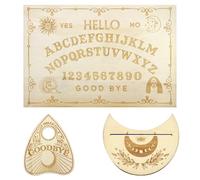 Tablero Ouija con Planchette e Instrucciones Detalladas,Ouija,Ouija Tablero,Tablero de Espíritu de Madera,Tabla Ouija,Ouija Board,Comunicación Segura con Espíritus y Exploración del Más Allá