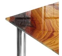 Tablero para Mesa 120x80 cm | Estampado Decorativo | Patrones de grano | Bordes Pulidos | para Mesa de Comedor, Salón y Oficina | Vidrio Templado | Restyling de Muebles