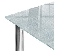 Tablero para Mesa 125x50 cm | Estampado Decorativo | Tela gris | Restyling de Muebles | Bordes Pulidos | para Mesa de Comedor, Salón y Oficina | Vidrio Templado