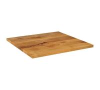 Tablero para mesa 80 x 80 x 2,5 cm de madera maciza de mango | Estante de repuesto, acabado de roble, uso interior, esencia tropical, estilo rústico, mantenimiento sencillo