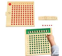 Tablero para multiplicaciones de madera - Atrae el interés de los niños, tablero para multiplicaciones y divisiones de material matemático de madera real, juguetes para el aprendizaje