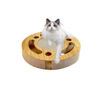 Tablero para rascar para Gatos, Juguete para rascar Pistas de Pelota, Almohadilla de Pulido para Garras de Gato con Pista de Bolas, Juguete de Bandeja giratoria de raspado de Animal doméstico