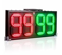 Tablero profesional LED de sustitución de árbitro - Pantalla electrónica impermeable de 60 cm con tiempo de lesión y cambio de jugador para partidos de fútbol, batería recargable integrada