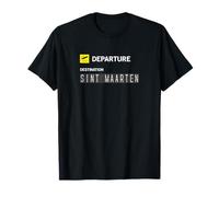 Tablero publicitario Aeropuerto Salida Sint Maarten Camiseta