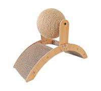Tablero Rascador para Gatos,Juguete Rascador con Puente | de Bolas de Sisal de Madera para Ejercicio, Protector de Muebles, Juego al Aire Libre, Prevenir el Aburrimiento y Salud de Las Garras