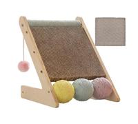 Tablero rascador para Gatos,Triangular de Cartón con Pelotas Interactivas,Poste rascador trepador de cartón | Protege Camas, sofás, alfombras, Puertas, Suelos, Esquinas en el hogar para Gatos y