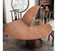 Tablero Redondo Plegable De Madera 120 140 150 160 180 200 cm Tablero Grande Y Portátil Para Transformar Tu Escritorio Extensor Plegable De 4 Posiciones Para Tableros Redondos(Light Walnut,120cm)