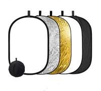 Tablero Reflector de fotografía 5 en 1 for Estudio fotográfico al Aire Libre, Kit iluminación Vivo, Accesorio para Exteriores(90x120cm)