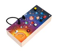Tablero Sensorial De Madera | Tablero Sensorial De Madera del Solar | Mando LED, Juego Portátil Motricidad Fina, Juguete Educativo Interactivo para Casa, Viajes y Transporte