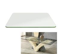 Tablero Superficie Rectangular De Mesa De Cristal Vidrio Templado Material Vidrio, Fabricacion A Medida, Tablero Templado De Repuesto Para Mesa De Cocina Café Comedor(100x80cm)
