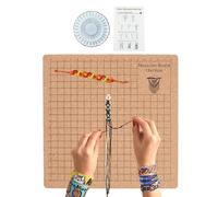 Tablero y broches para macramé | Pizarra para proyectos portátil 8X8 pulgadas/20X20 cm con rejillas y alfileres - Crea creaciones con macramé y anudos, tabla para reutilizable con instrucciones para l