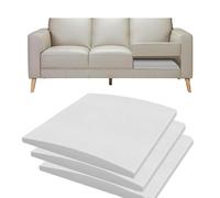 Tableros de apoyo para sofá, 50 x 50 cm, almohadillas de espuma de alta densidad, 2/3/4/6 piezas para sofá cama en forma de U, reemplazo de colchón, color blanco, 3 piezas