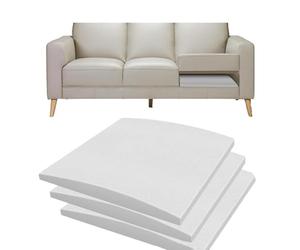 Tableros de apoyo para sofá, 50 x 50 cm, almohadillas de espuma de alta densidad, 2/3/4/6 piezas para sofá cama en forma de U, reemplazo de colchón, color blanco, 3 piezas