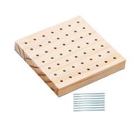Tableros de Bloqueo de de Madera Tablero Perforado para Bloque de Tablero de Madera con Clavijas para Granny Squares Costura, tal como se describe, 10cmX10cm