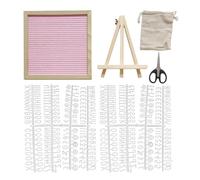 Tableros de cartas - Cambiador, tablero de cartas con stand | 9.84 x 9.84 pulgadas, tableros de fieltro | Signo de mensaje de marco de madera | Tablero de exhibición interactivo para el evento de la e