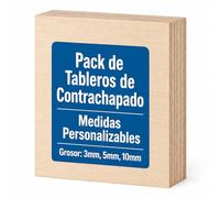 Tableros de contrachapado - Pack de Planchas Finas para Manualidades, Corte Láser, Bricolaje, Maquetas, Marquetería, Artesanía, Modelismo, Calado y Decoración (15mm - 70x50cm - 20 unidades)