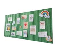 Tableros De Corcho Decorativos Suaves, Pegatina Pared Fieltro, Obra Arte For El Aula, Exhibición,Papel Tapiz Decorativo, 3 Uds para Fotos(Jewelry Green,40x60cm)