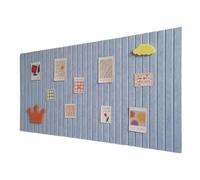 Tableros De Corcho Decorativos Suaves, Pegatina Pared Fieltro, Obra Arte For El Aula, Exhibición,Papel Tapiz Decorativo, 3 Uds para Fotos(Sky blue,60x120cm)