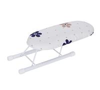 Tableros de Cubierta Ve Planche Mediano A Repasser Table Foldablemini Tabla de Planchar Manga Plegable Puños Collares Mesa de Planchado para Uso en Viajes en el Hogar Tela Plateada (racimos de flores)