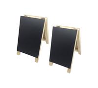 Tableros de escritura compactos plegables de madera natural, ahorro de espacio, tableros móviles de doble cara para enseñar y aprender, pizarras de madera portátiles