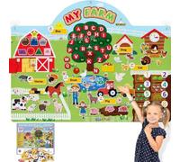 Tableros de fieltro para contar historias de granjas, 81 x 68 cm, grandes, con animales de granja, para niños pequeños, preescolar, educativo, para pared, juguetes de granja para contar historias