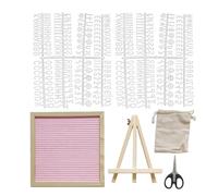 Tableros de letras intercambiables, tablero de letras con soporte, 9.84 x 9.84 pulgadas, boletín interactivo de fieltro para restaurante, aula, eventos, exhibición, boda, guardería, cumpleaños