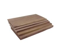 tableros de madera, 5pcs North American Black Walnut Wood Veneer 200mm x 100mm for DIY(12mm)