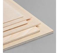 Tableros de Madera Contrachapado Chopo blanco de 5MM de Grosor. Manualidades, Decoración, Láser, CNC, Pirograbado, Pintura (10 uds A5 (210x148 mm))