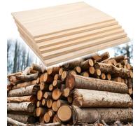 Tableros de madera para manualidades, paquete de 6 tableros rectangulares de madera de paulownia sin terminar de 0.5 a 0.8 pulgadas de grosor para proyectos de bricolaje (50 x 30 cm, 1.2 cm)
