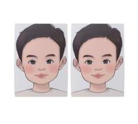 Tableros de práctica de pintura facial, lavables, reutilizables, de colores, plantilla de ejercicio de pintura facial para niños, cara frontal, material PP, 11,73 x 8,27 pulgadas,