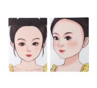 Tableros de práctica de pintura facial para niños, reutilizables, lavables, tamaño A4, plantilla de ejercicio de pintura para niños, técnicas de pincel de maquillaje y