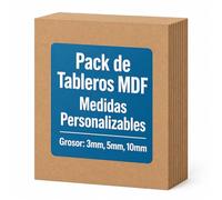 Tableros MDF (Madera DM) - Pack de Planchas para Manualidades, Corte Láser, Bricolaje, Maquetas, Marquetería, Artesanía, Modelismo, Calado, Decoración y Proyectos Escolares (5mm - 40x30cm - 5 uds)