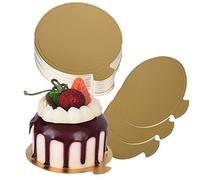 Tableros para tartas de 3 pulgadas, 100 mini cartulina redonda para magdalenas de mousse, postre de tartas, decoración de pasteles, dorado.
