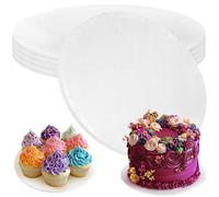 Tableros para tartas, paquete de 4, 12 pulgadas, color blanco, reutilizables, redondos, para postres espectaculares, bases de cartón desechables resistentes con superficie lisa, suministros de