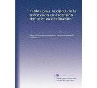 Tables pour le calcul de la précession en ascension droite et en déclinaison