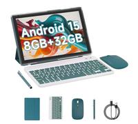 Tablet Android 12 2 en 1 con teclado, tabletas de 10.1 pulgadas que incluyen lápiz capacitivo de mouse, película templada, 2 GB de RAM, 32 GB ROM, tableta expandible de 512 GB, cámara dual de 8 MP de