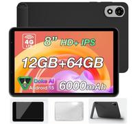 Tablet Blackview Zeno 1 8" HD 90Hz 4GB 64GB WiFi/4G 6000mAh Android 15 Negra + Funda + Protector
