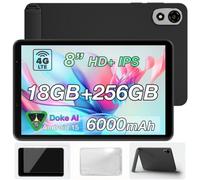 Tablet Blackview Zeno 1 8" HD 90Hz 6GB 256GB WiFi/4G 6000mAh Android 15 Negra + Funda + Protector