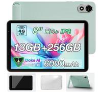 Tablet Blackview Zeno 1 8" HD 90Hz 6GB 256GB WiFi/4G 6000mAh Android 15 Verde + Funda + Protector