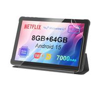 Tablet de 10 pulgadas Android 15: 2025 Última 7000 mAh Octa-Core 8 GB RAM + 64 GB 1TB TF Tablet PC con WiFi 6 2.4G/5G Bluetooth 5.0 1280 * 800 FHD GMS Cámara Dual con funda y protector de pantalla