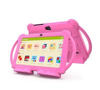 Tablet para niños de 7 pulgadas, Android 12 para niños, 4 GB de RAM, 32 GB de ROM, procesador de cuatro núcleos, pantalla IPS de 1024 x 600, control parental, cámara dual a prueba de golpes, para