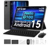 Tablet PC Blackview MEGA 3 con teclado/ratón inalámbricos, pantalla FHD+ de 12.1 pulgadas y 2.5K, Android 15 Pad, MTK G100 Octa Core, 36GB 256GB ROM, 8800mAh Blue