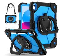 Tablet PC Case Funda Compatible with tableta compatible con iPad 11.ª generación A16 de 11 pulgadas (2025), resistente, a prueba de golpes, con soporte giratorio de 360 grados, correa de mano y corr