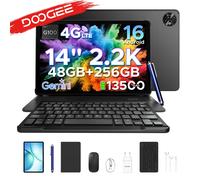 Tablet PC DOOGEE 2 en 1 Tab E3 Max Gmini AI, Pantalla de 14 Pulgadas 2.2K, Batería de mAh, Android 16, 48 GB (8 + 40) 256 GB, Helio G100 AI Black Tablet ONLY